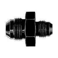 AN to AN Fittings and Adapters - Male AN Flare Union Reducers - Aeroquip - Aeroquip Black Aluminum -06 AN to -04 AN Union Reducer