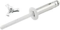 Hardware and Fasteners - Rivets and Components - Allstar Performance - Allstar Performance 3/16" Small Head Tri-Fold Rivets - White - Aluminum Mandrel - (250 Pack)