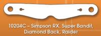 Racing Optics X-Stack Tearoffs - Clear - Fits Simpson RX, Super Bandit, Diamond Back, Raider, X-Bandit  w/ 11.5" Post Centers - Notch In Nose 10204C