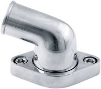 Thermostats, Housings and Fillers - Water Necks and Thermostat Housings - Allstar Performance - Allstar Performance Polished Aluminum Swivel Water Neck - 75 Degree w/ O-Ring
