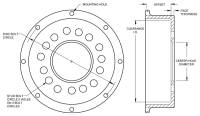 Wilwood Engineering - Wilwood Drag Hat - Standard - Olds / Pontiac - 8 x 7.00" Bolt Circle - 1.96" Offset - Image 2