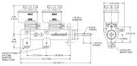 Wilwood Engineering - Wilwood Tandem Remote Master Cylinder w/Tandem Reservoir - 1.00" Bore - Image 2